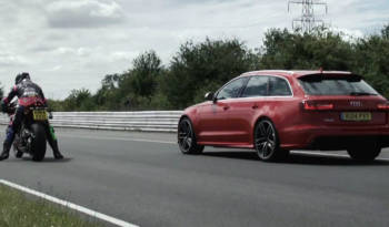 Audi RS6 Avant against the Ducati 1199 Panigale R