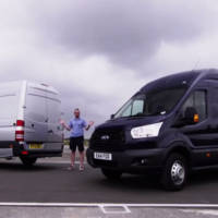 Ford Transit and Mercedes Sprinter track battle