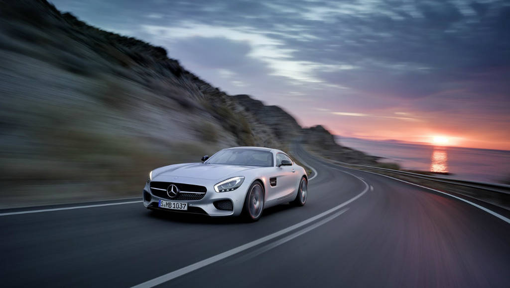 2015 Mercedes AMG GT races on Austin Circuit of the Americas