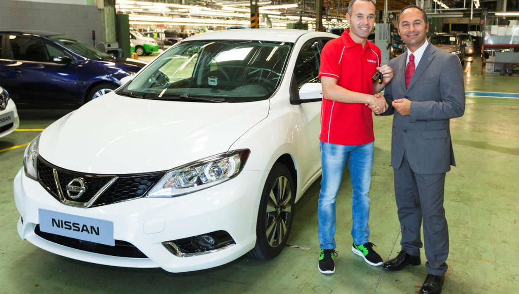 First produced Nissan Pulsar offered to Andres Iniesta