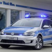 Volkswagen e-Golf police car unveiled in Germany