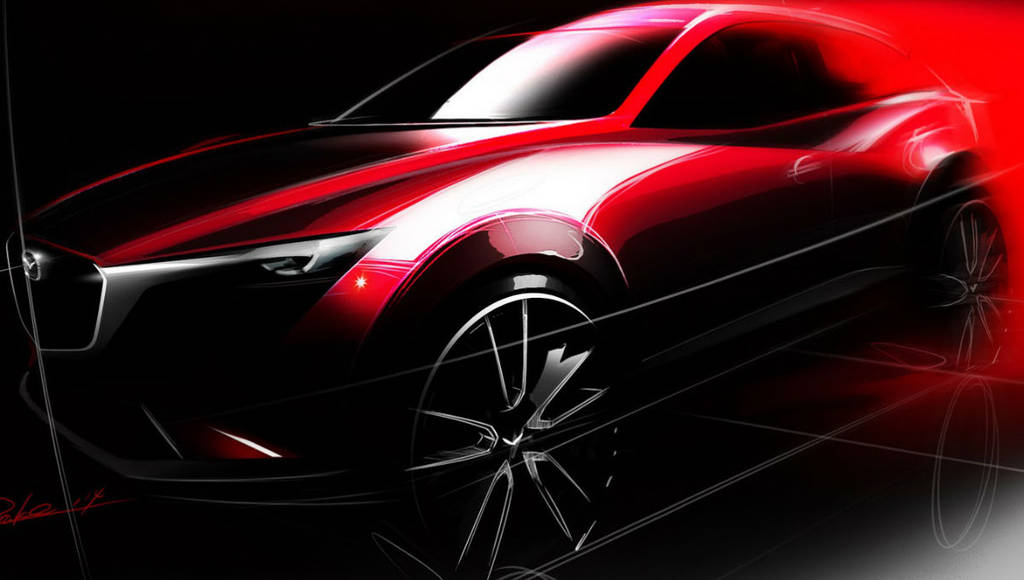 Mazda CX-3 unveiled through an official sketch