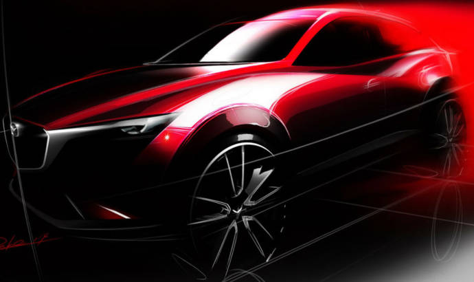 Mazda CX-3 unveiled through an official sketch