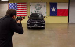 Armored Mercedes GL faces AK47 attack