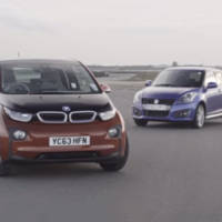 BMW i3 and Suzuki Swift fight in AutoExpress track battle