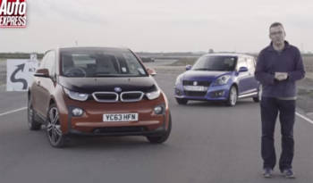 BMW i3 and Suzuki Swift fight in AutoExpress track battle