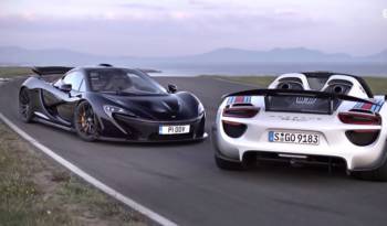 VIDEO: McLaren P1 face to face with Porsche 918 Spyder