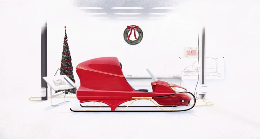 Santa's new sleigh by Honda