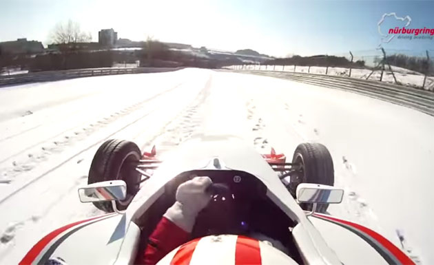 Snow covered Nurburgring tour is impressive