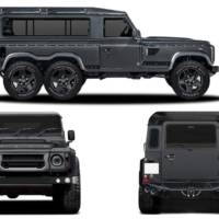 Land Rover Defender with six wheels by Kahn Design is ready to be delivered in Geneva