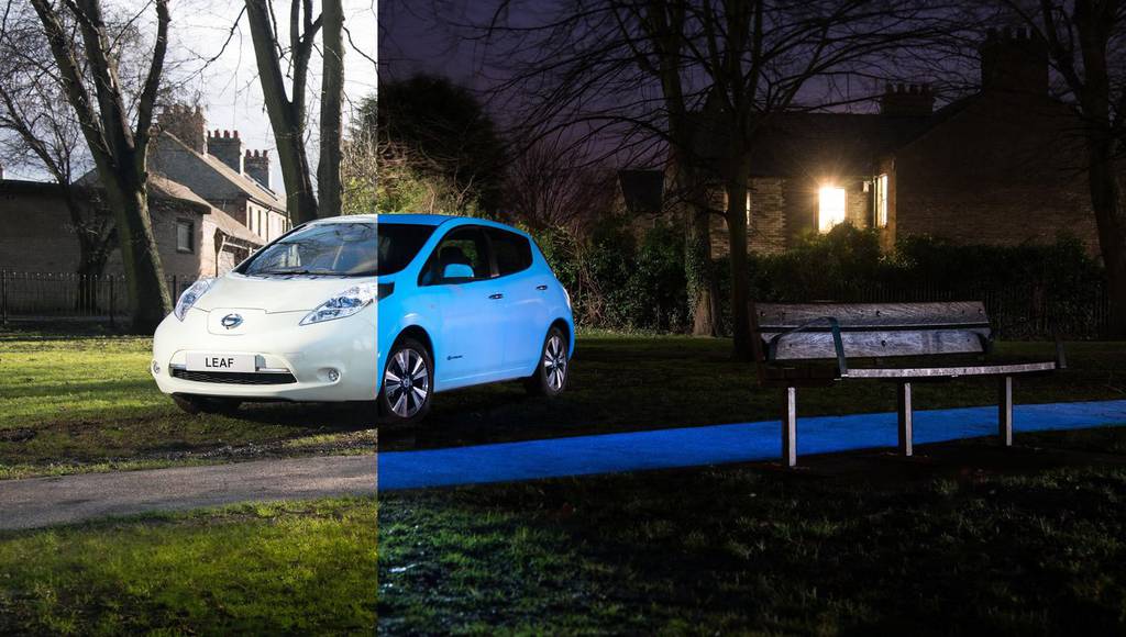 Nissan Leaf offered with night-glowing paint