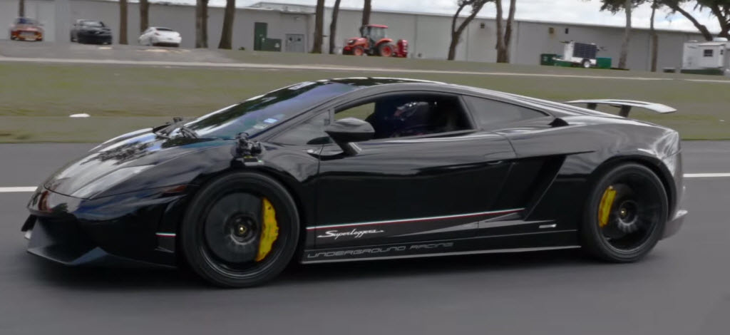 Custom Lamborghini Gallardo crush half mile top speed world record