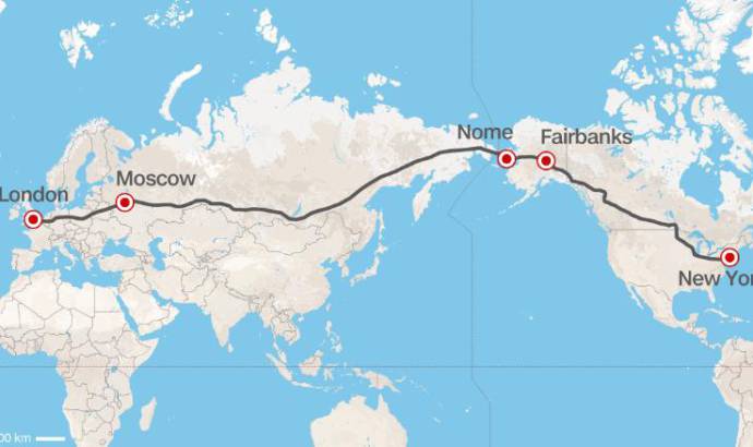 Superhighway - A 12.400 miles long road that will connect London and New York