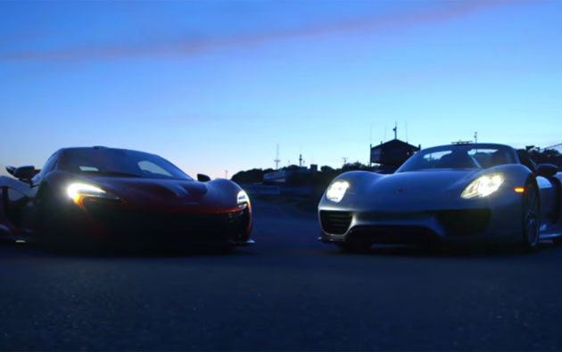 McLaren P1 vs Porsche 918 Spyder comparison test on road and on track