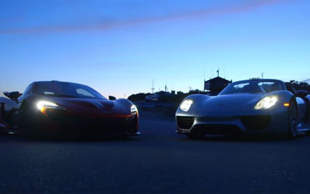 McLaren P1 vs Porsche 918 Spyder comparison test on road and on track