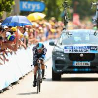 Jaguar F-Pace made its debut in Tour de France