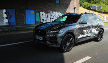 Jaguar F-Pace made its debut in Tour de France