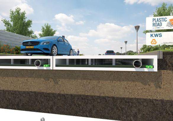 The roads could be built from recycled plastic