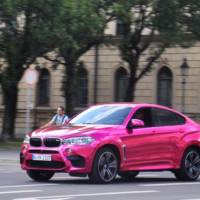 BMW X6 M wrapped in pink