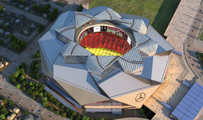 Mercedes-Benz Stadium dedicated to Atlanta Falcons