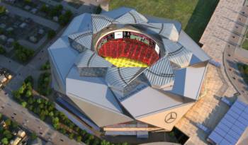 Mercedes-Benz Stadium dedicated to Atlanta Falcons