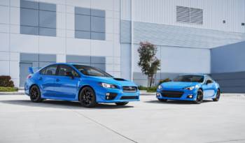 Subaru Series.HyperBlue BRZ and WRX STI available in US