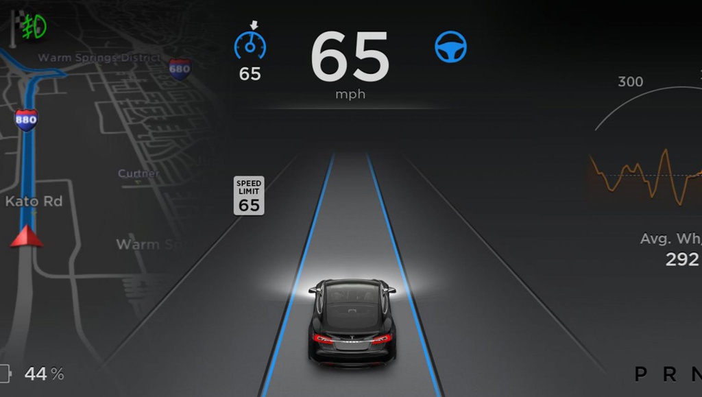 Tesla Model S receive Autopilot autonomous driving mode CarSession