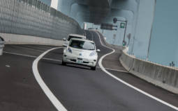 This is the 2015 Nissan Leaf Piloted Drive 1.0 concept