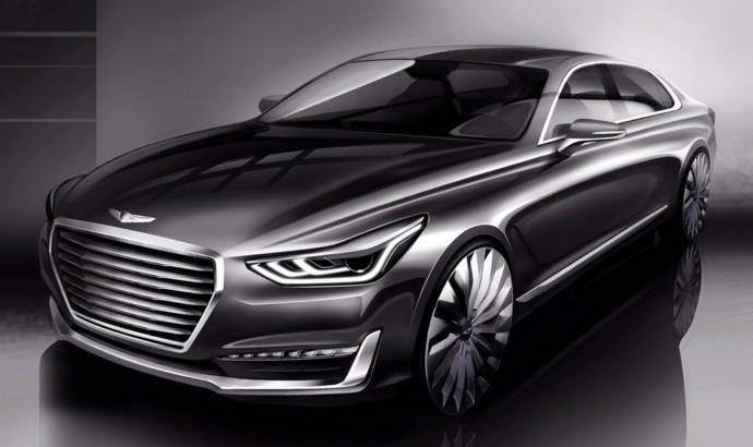 Genesis G90 teaser images unveiled