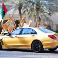 Golden Mercedes-Benz S65 AMG by Brabus