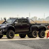 Toyota Hilux 6x6 interior modified by Overdrive