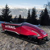 This is the world's first seven-seat bobsled. And it's signed by Nissan