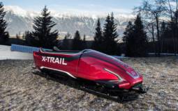 This is the world's first seven-seat bobsled. And it's signed by Nissan