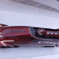 This is the world's first seven-seat bobsled. And it's signed by Nissan