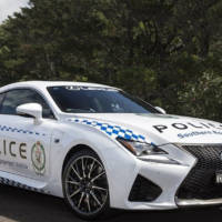 Lexus RC F disguised as an Aussie police officer