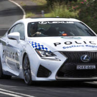 Lexus RC F disguised as an Aussie police officer