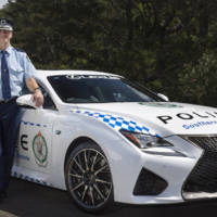 Lexus RC F disguised as an Aussie police officer