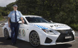 Lexus RC F disguised as an Aussie police officer