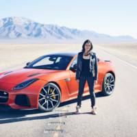 Michelle Rodriguez reaches 201 mph in a Jaguar F-Type SVR