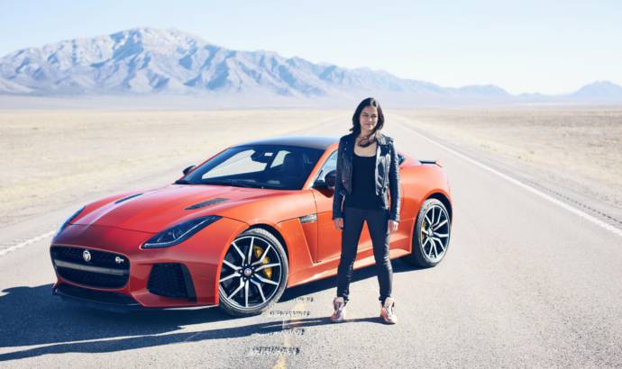 Michelle Rodriguez reaches 201 mph in a Jaguar F-Type SVR