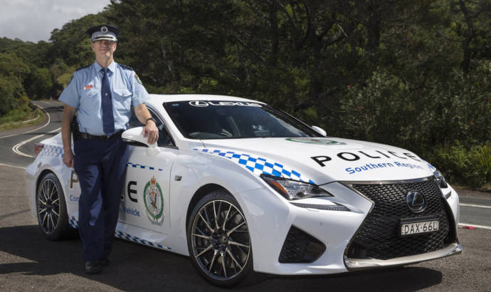 Lexus RC F disguised as an Aussie police officer