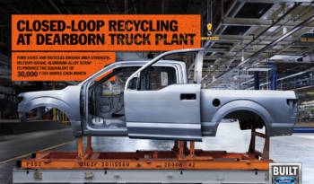 Ford is recycling enough aluminium to build 30.000 units of the F-150
