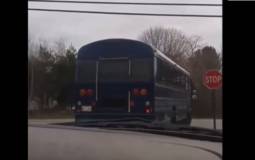 12-year old boy stole a school bus. Was caught by a local