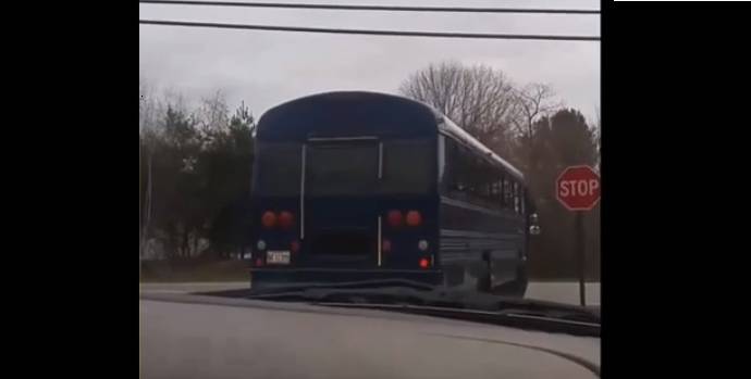 12-year old boy stole a school bus. Was caught by a local