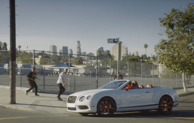Funny commercial for insurance company destroys a Bentley Continental GT