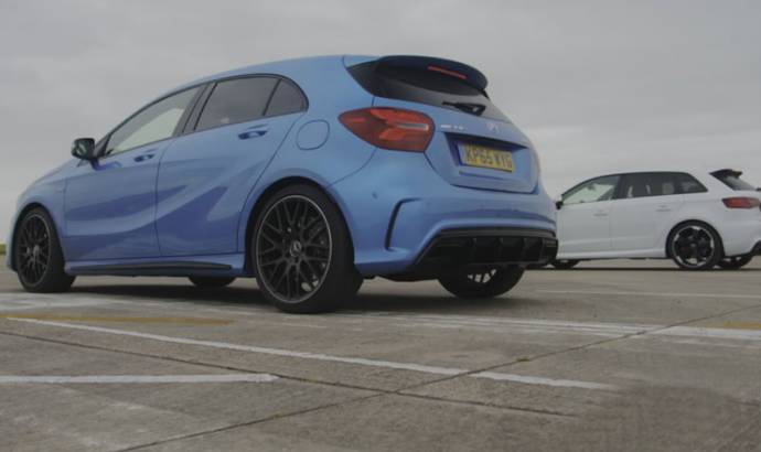 Drag battle: Mercedes A45 AMG vs Audi RS3