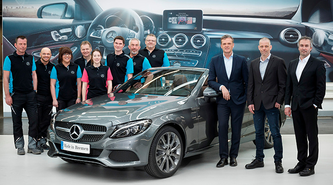 The first Mercedes-Benz C-Class Cabriolet rolled off the assembly line