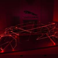 Jaguar design detailed in futuristic laser sculpture
