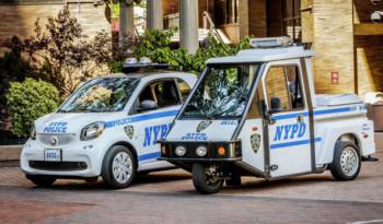 NYC Police Department has a fleet of Smart ForTwos