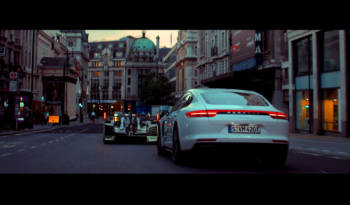 Porsche Panamera 4 E-Hybrid rides along the 919 Hybrid through London